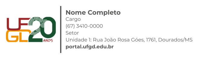 Modelo da assinatura